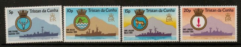 TRISTAN DA CUNHA SG215/8 1977 SHIPS CRESTS MNH