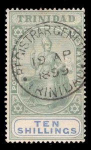 MOMEN: TRINIDAD SG #123 1896-1906 CA OVER CROWN USED £550 LOT #66583