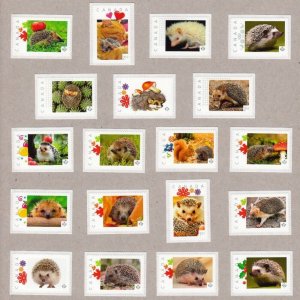 HEDGEHOG collection of 19 PICTURE POSTAGE-TM stamps MNH Canada 2014-2015