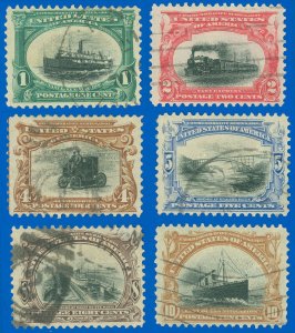 US SCOTT #294-299 PAN-AMERICAN Set, Used-F/VF, No Noted Flaws, SCV $119 (SK)