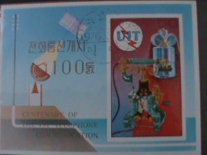 ​KOREA-1976-SC#1436  CENTENARY OF UIT-TELEPHONE COMMUNICATION -CTO S/S VF