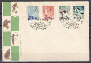 Poland, Scott cat. 835-838. Various Sports issue. First Day Cover. ^