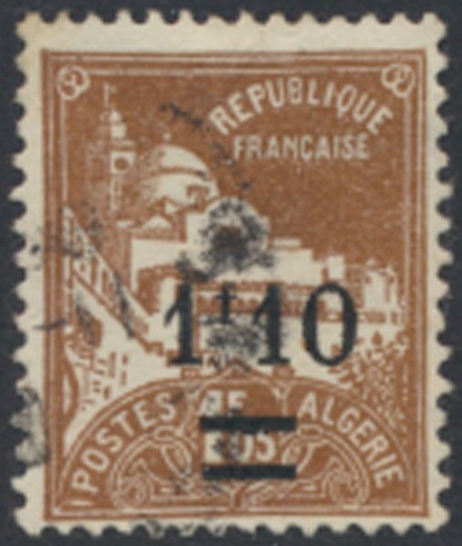 Algeria    SC# 73   Used  surcharge  see details & scans