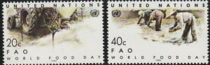 United Nations, #419-420  Unused  From 1984