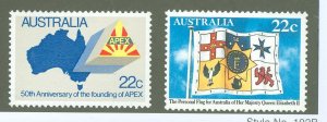 Australia  #778-779 Mint (NH) Multiple