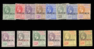 British Guiana #178-189S (SG 259-269s) Cat£273+, 1913-17 George V, complete ...