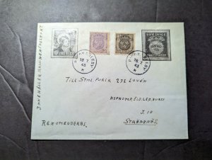 1943 Sweden Cover Ribgkarleby to Strangnas