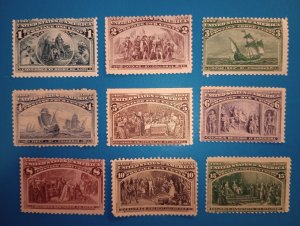 *REDUCED* Sc# 230-238 MNH1893 Colombian Issue short set (9) CV $1100