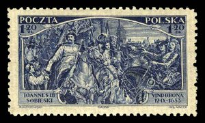 Poland #278 Cat$60, 1933 Deliverance of Vienna, never hinged