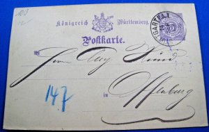 GERMANY - 1888 - POSTAL CARD  (GGG8)