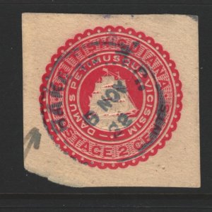 British Guiana Postal Stationery Cut Corner