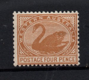 Western Australia 1905 4d pale chestnut mint MH SG142A WS36737