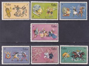 Cuba 1436-42 MNH 1969 World Fencing Championships at Havana Cuba Set