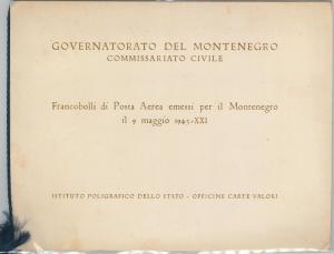 61466 -  ITALY Montenegro - POSTAL HISTORY -  SPECIAL STAMP FOLDER 1943 - RARE!!