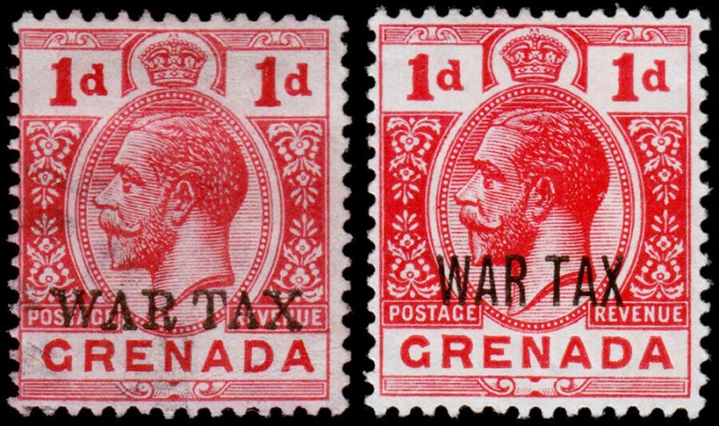 Grenada Scott MR1, MR2 (1916) Used/Mint H F-VF M