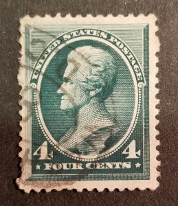 US Scott 211 1883 4 Cent Andrew Jackson Used Stamp z1184