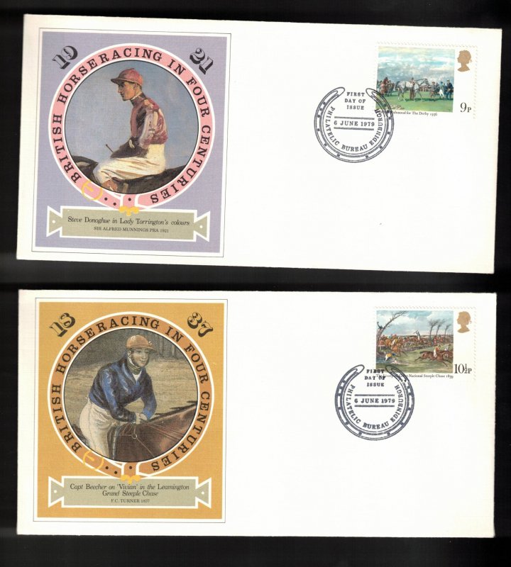 GB Scott # 863-6 On 4 FDCs - 200th Anniversary Of Horseracing Derby