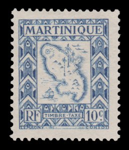 MARTINIQUE STAMP 1947 SCOTT # J37. UNUSED