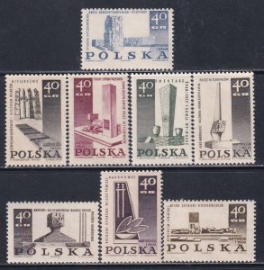 Poland 1967 Sc 1482-9 War Memorials Stamp MNH (1484 DG)