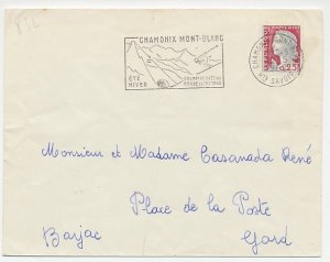 Cover / Postmark France 1962 Skiing - World Championships Chamonix Mont Blanc