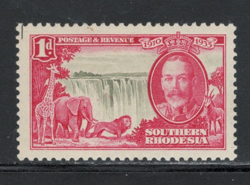 Southern Rhodesia 1935 Silver Jubilee of King George V 1p Scott # 33 MH
