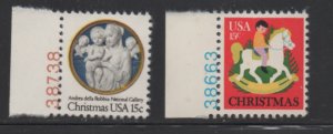 Scott# 1768-1769   unused MNH  singles  with plate numbers