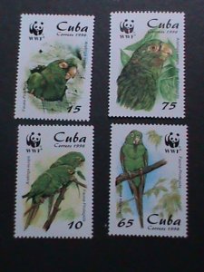 ​CUBA 1998 SC#3961-4  WORLD WILDLIFE FUND, WWF-LOVELY BIRDS MNH-VERY FINE