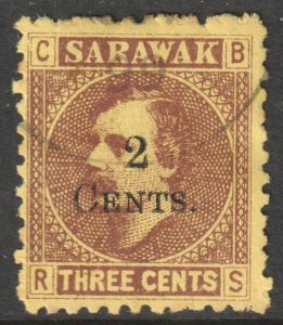 Sarawak Scott 32 - SG32, 1899 Sir Charles Brooke 2c on 3c used