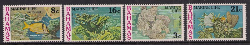 Bahamas 1977 QE2 Set of 4 Marine Life MM  SG 493 - 496  ( D320 )