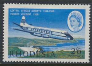 Rhodesia  SG 395 MH  Central African Airways Aircraft 1966 Sc# 243  See scan