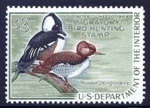 RW35 XF MNH OG-GEM 1968 DUCK STAMP (REM #RW35-498)