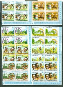 RWANDA 1981 FOOD DAY #1075-82 SET CORNER BLKS MNH...$28.40