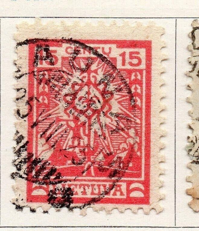Lithuania 1923 Early Issue Fine Used 15c. 104217