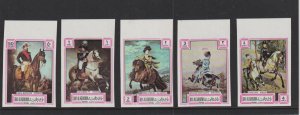 1972  Ras Al Khaima - Paintings - complete set - Mi 883-87 Imperf MNH - Cat. €36