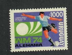 Uruguay; Scott 881; 1974; Unused; NH; Soccer