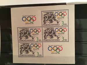 Czechoslovakia Olympic Sarajevo 1984 mint never hinged  stamps sheet R21926