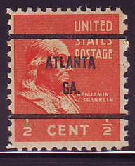 Atlanta GA, 803-61 Bureau Precancel, ½¢ Franklin