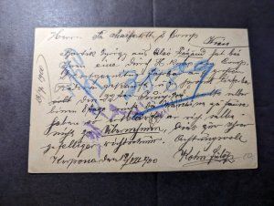 1900 Registered Hungary Postcard Cover Korpona to Vienna Austria