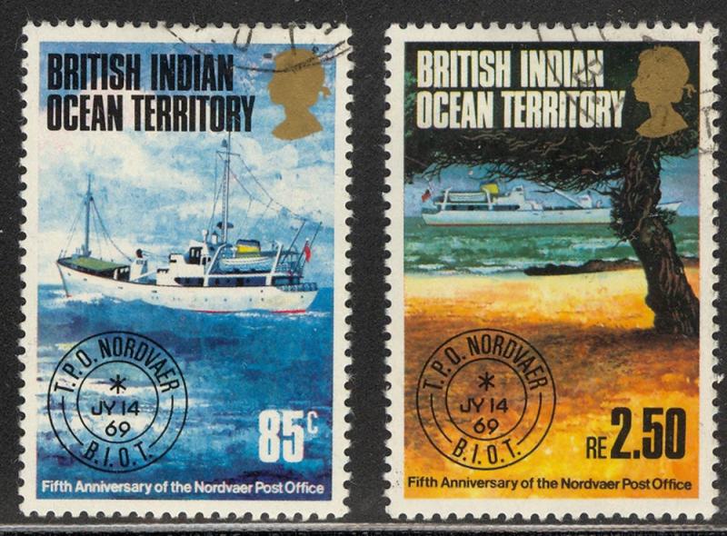 British Indian Ocean Territory BIOT 57-58 used Nordvaer Post