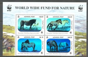 2000 Mongolia 3126-29VB Horses 5,00 €