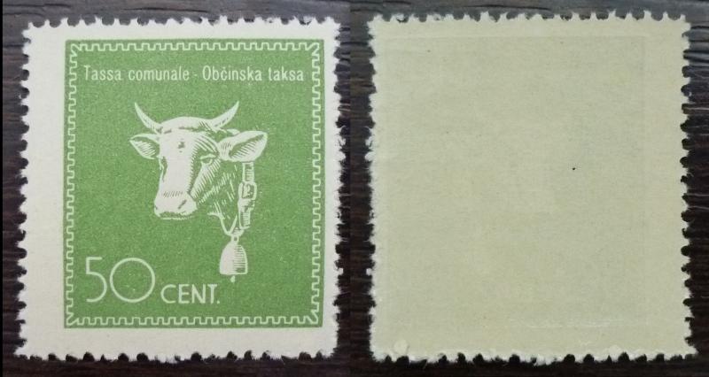 WWII-1942-SLOVENIA-ITALY-YUGOSLAVIA- REVENUE STAMP (MNH) R! cow fauna animal J5