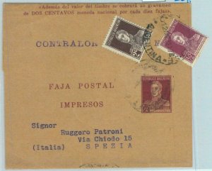 93807 - ARGENTINA - POSTAL HISTORY - Stationery NEWSPAPER WRAPPER to ITALY