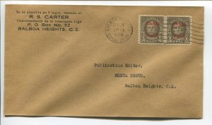 CANAL ZONE 70 ON COVER BALBOA HEIGHTS FEB 29 1928 LEAP YEAR CANCEL LV4862