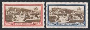 Vatican 19-27,32-34,E3-E4,MNH. 1933.Pope Pius XI - Arms,Palace,Gardens,View.