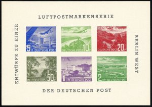 Germany Stamps MNH XF 1957 BEPHILA Souvenri Sheet