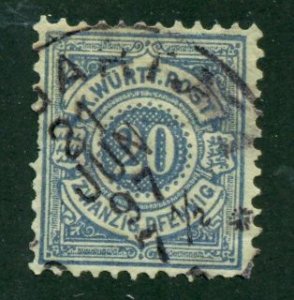 German States - Wurttemberg 1875 #61 U SCV(2024)=$1.60