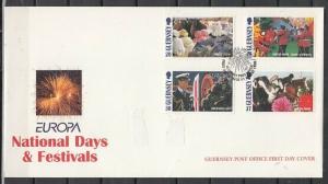 Guernsey, Scott cat. 636-639. Europa-Holidays issue. First Day Cover. ^