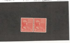 US SCOTT# 846, COIL LINE PAIR, MNH, OG