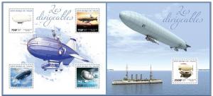 NIGER 2014 2 SHEETS nig14316ab DIRIGIBLES ZEPPELINS AIRSHIPS