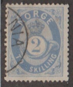 Norway Scott #17 Stamp - Used Single